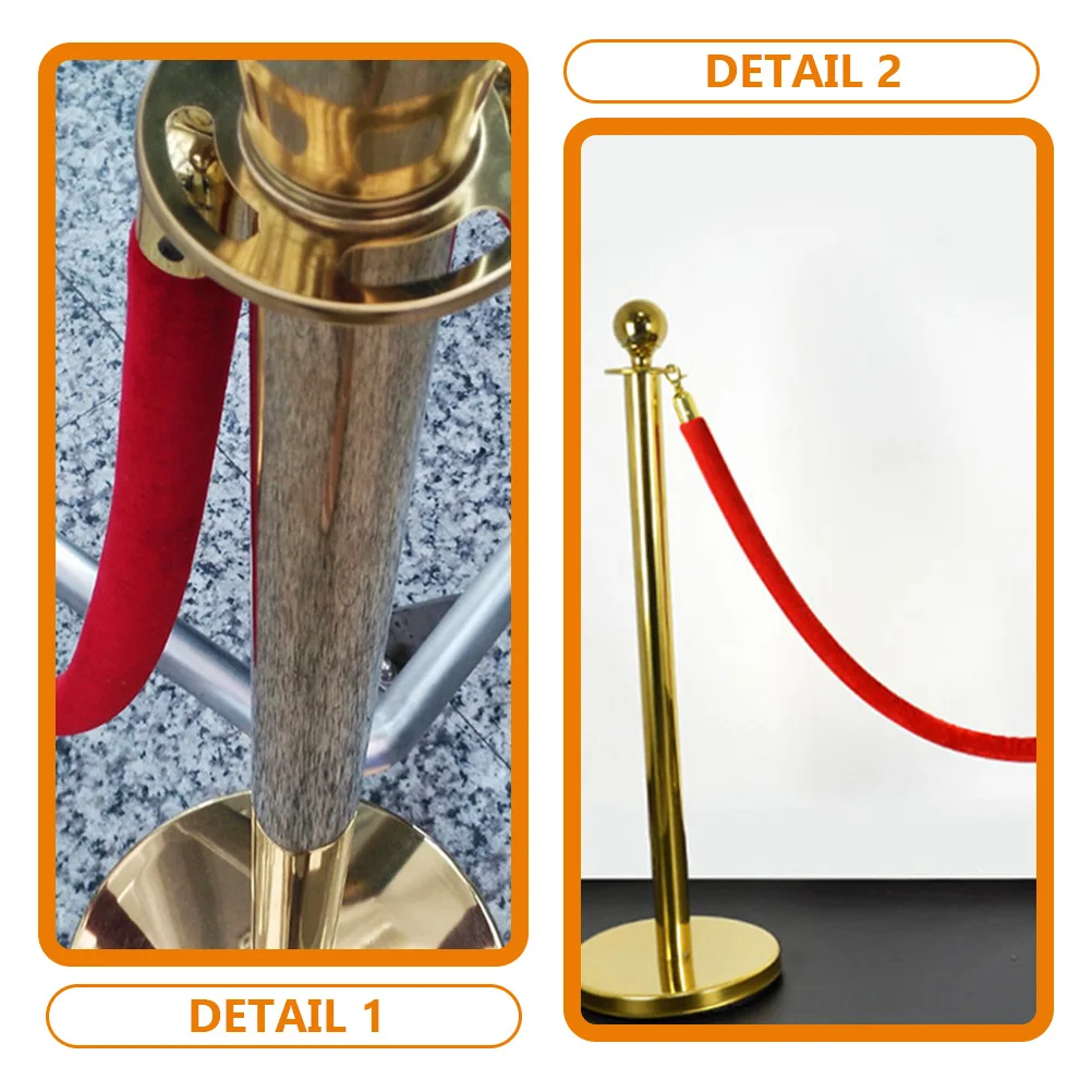 Stanchion Rope Crowd Control Rope Queue Barrier Rope Cordon Lanyard Guard Bar Lanyard Small Metal Decorative Reusable Rope