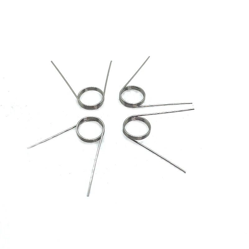 304SUS Wire diameter 0.35mm 10PCS Left Torsion Spring  Left Rotation Spring Return And Reset V-shaped Spring laps1/2/3/4/5lap