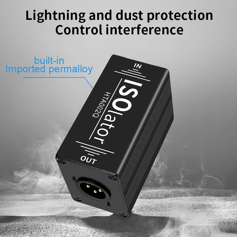 1Pcs 1-Channel 6.5 XLR Audio Isolator Noise Reduction Filter Eliminates Current Noise for XLR Mixer Audio Isolator view 6