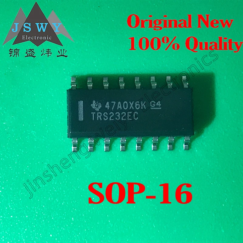 5PCS TRS232ECDR TRS232 silk screen TRS232EC package SOP-16 interface chip IC 100% brand new