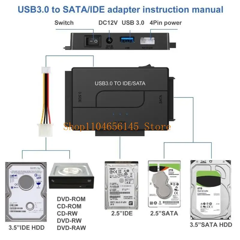 SATA إلى USB IDE محول USB3.0 Sata 2.5 بوصة/3.5 بوصة القرص الصلب محرك HDD SSD USB محول IDE SATA إلى USB SATA محول #3