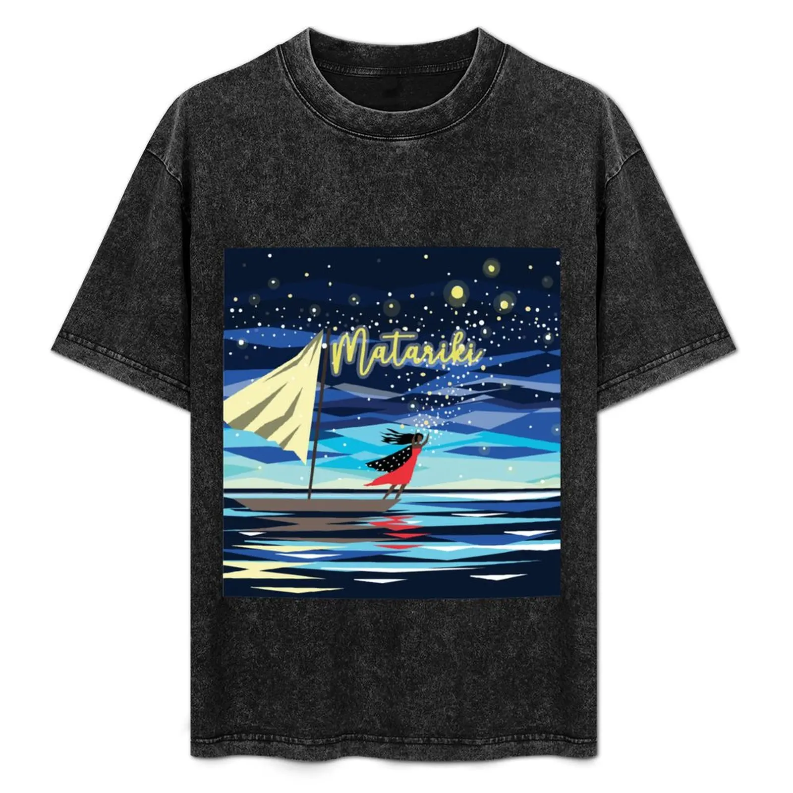 

Sprinkling Stars at Matariki T-Shirt Plus Size Simple Casual Top