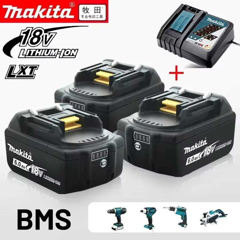 Batterie d'origine Makita, batterie rechargeable 18 V 6,0 Ah, BL1850 BL1860, BL1890, outil électrique BL1860B, batterie au lithium Makita 18 V