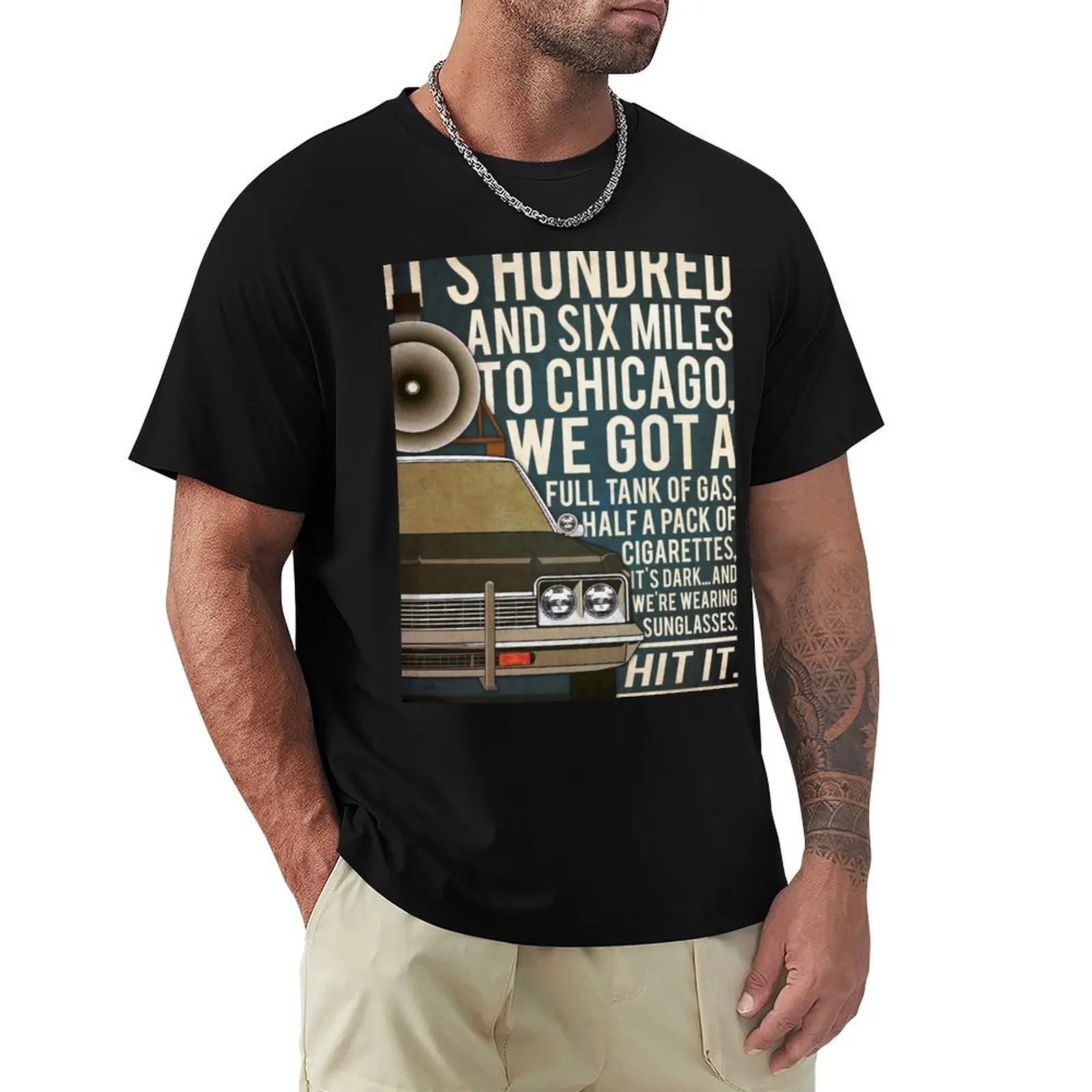 Blues Brothers T-Shirt Everyday Wear Basic Short Sleeve Top