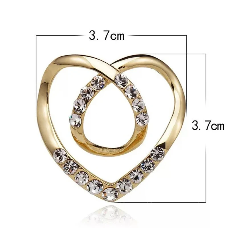 إبزيم وشاح حرير كريستال ، بروش على شكل قلب تي-شيرت ، بروش شال ، مشبك حلقة ، قفل أوشحة ، زر معقود ، ملحقات دبوس