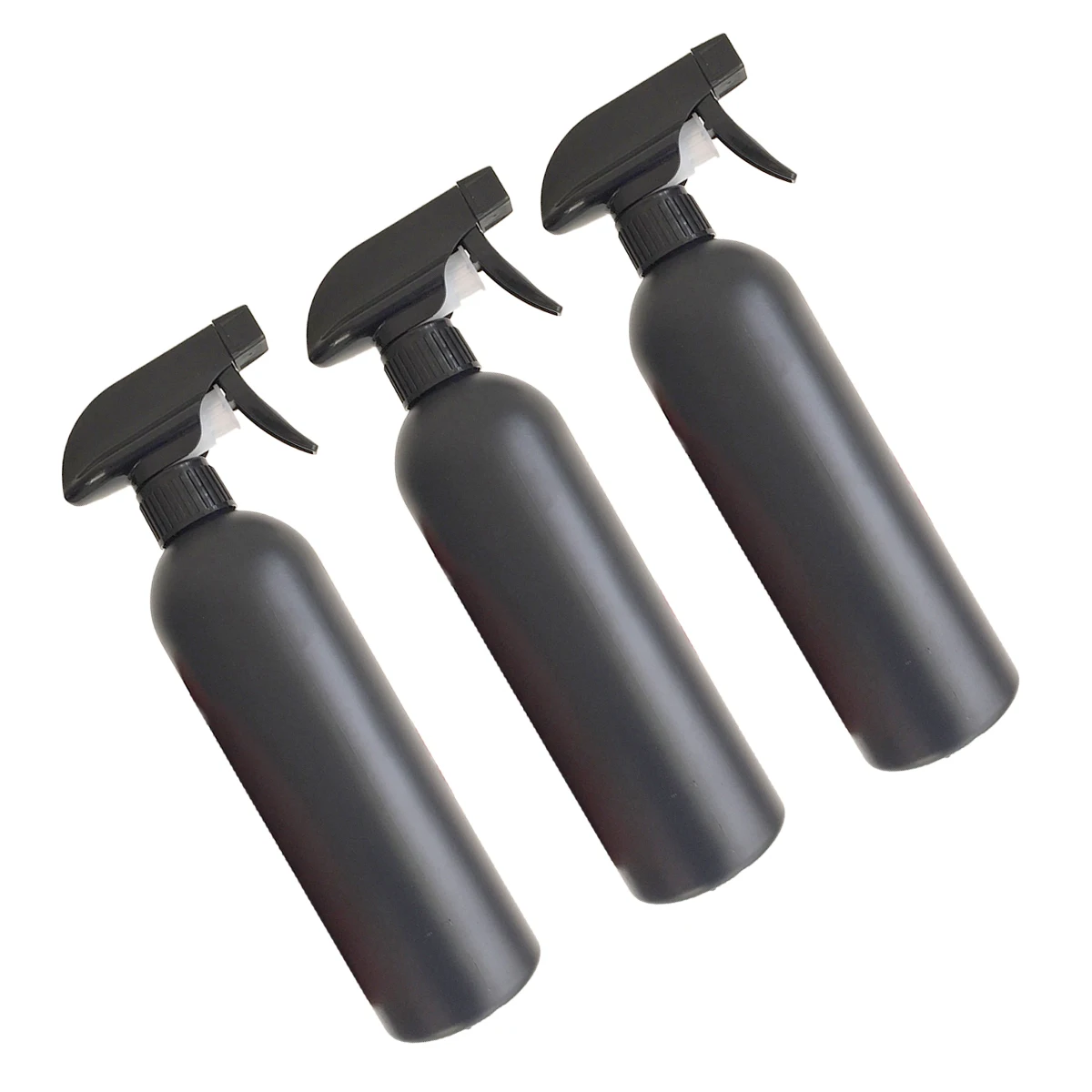 3Pcs 500ml Large Capacity Hdpe Spray Bottles Reusable Refillable Plastic Containers For Outdoor Travel Car Care Salon Use Black
