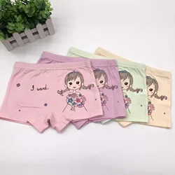 4Pcs Baby Girls Cartoon Printing Underpants Kids Underwear Cotton Panties Toddler Children Underwear 3-8Years 2024