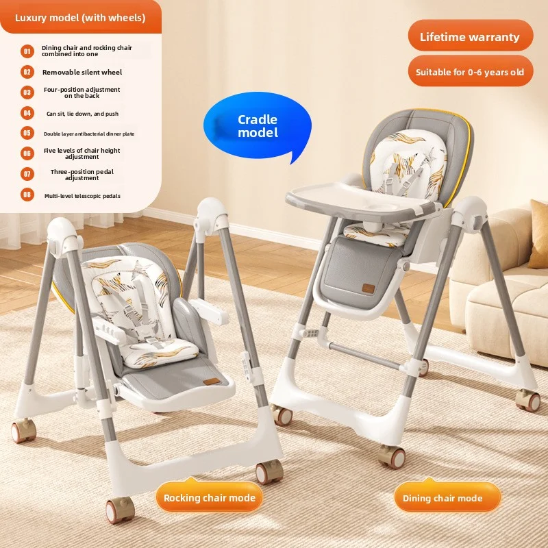 Multifunctional Baby Electric Rocker Smart High Chair for Home Feeding