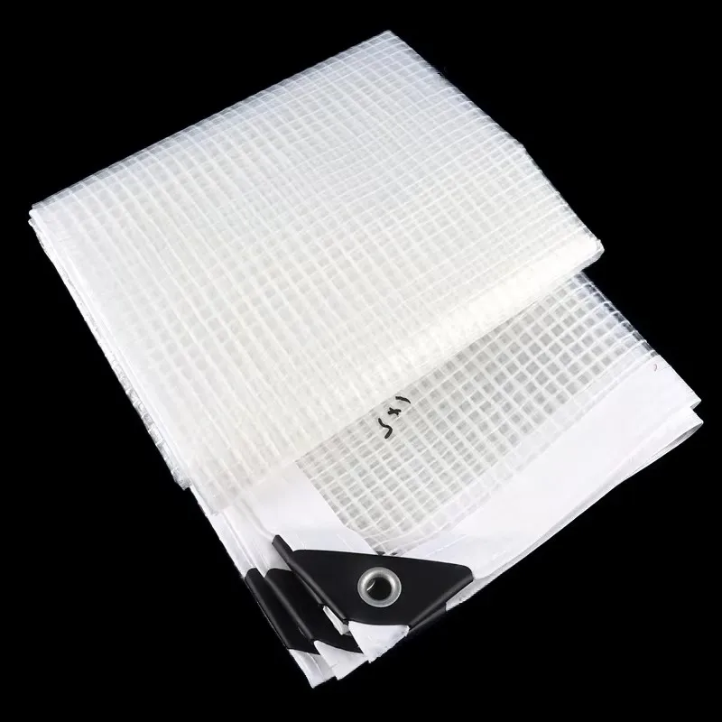 0.3mm 180g 0.5m~1.5m Wide Transparent PE Durable Clear Grid Film Garden Yard Plant Cover Camping Waterproof Cloth