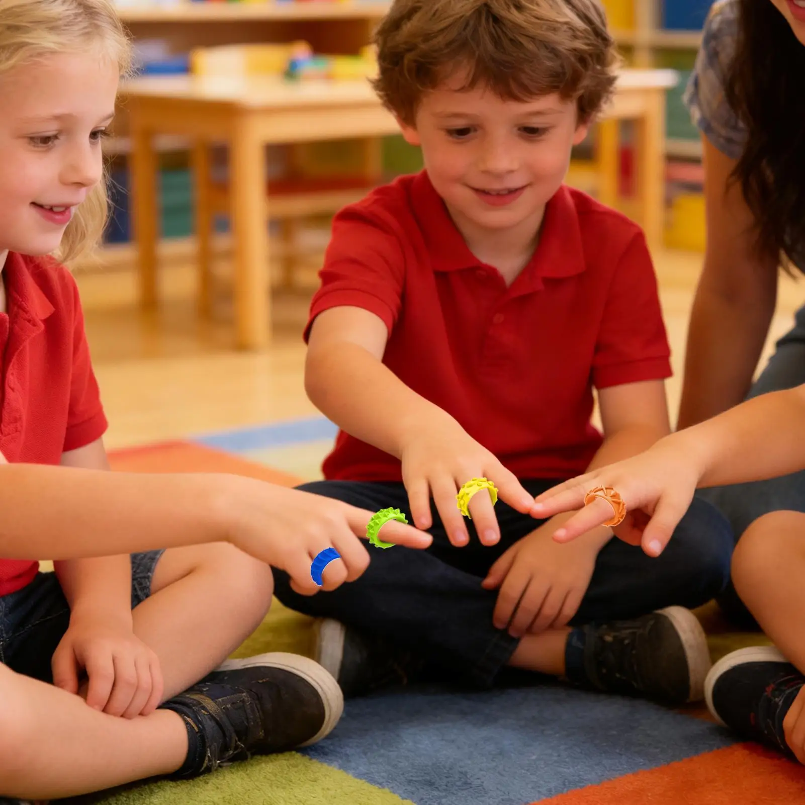 Mini Pierścień Silikonowy Antystresowy Zabawka Sensoryczna Redukująca Stres EDCAntystresowa Zabawka Haptyczna Dekompresyjna Prezent Dla Dzieci