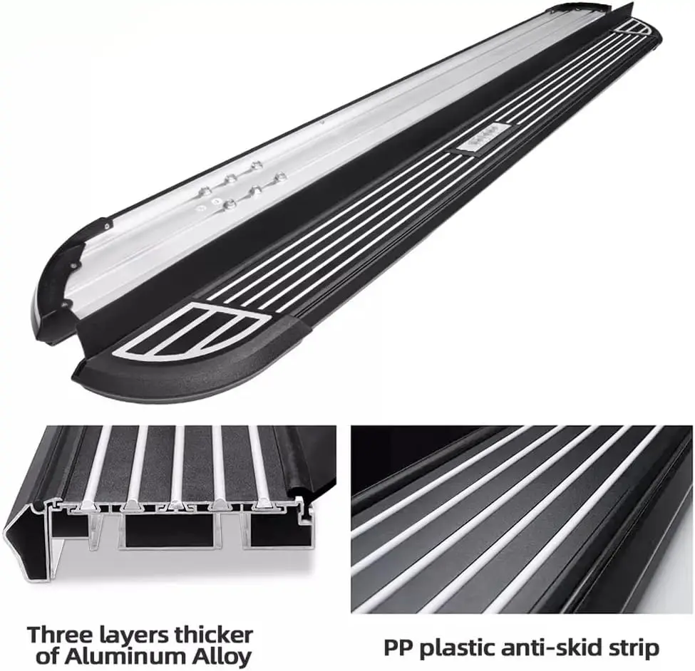 2 قطعة مناسبة لـ Rivian R1T 2021-2024 لوحات الجري الخطوات الجانبية Nerf Bar الألومنيوم (مع الأقواس) #2