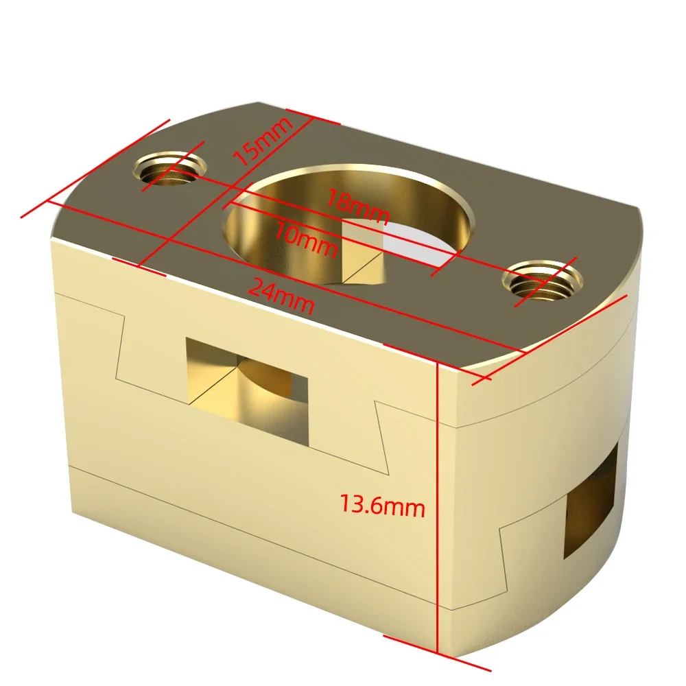 1/2/4 Stuks 18Mm Oldham Koppeling Ender 3 V2 Cr10 Pro T8 Schroef Koppeling Z-As 8Mm Messing Lood Schroef Hot Bed Voor 3d Printer Onderdelen