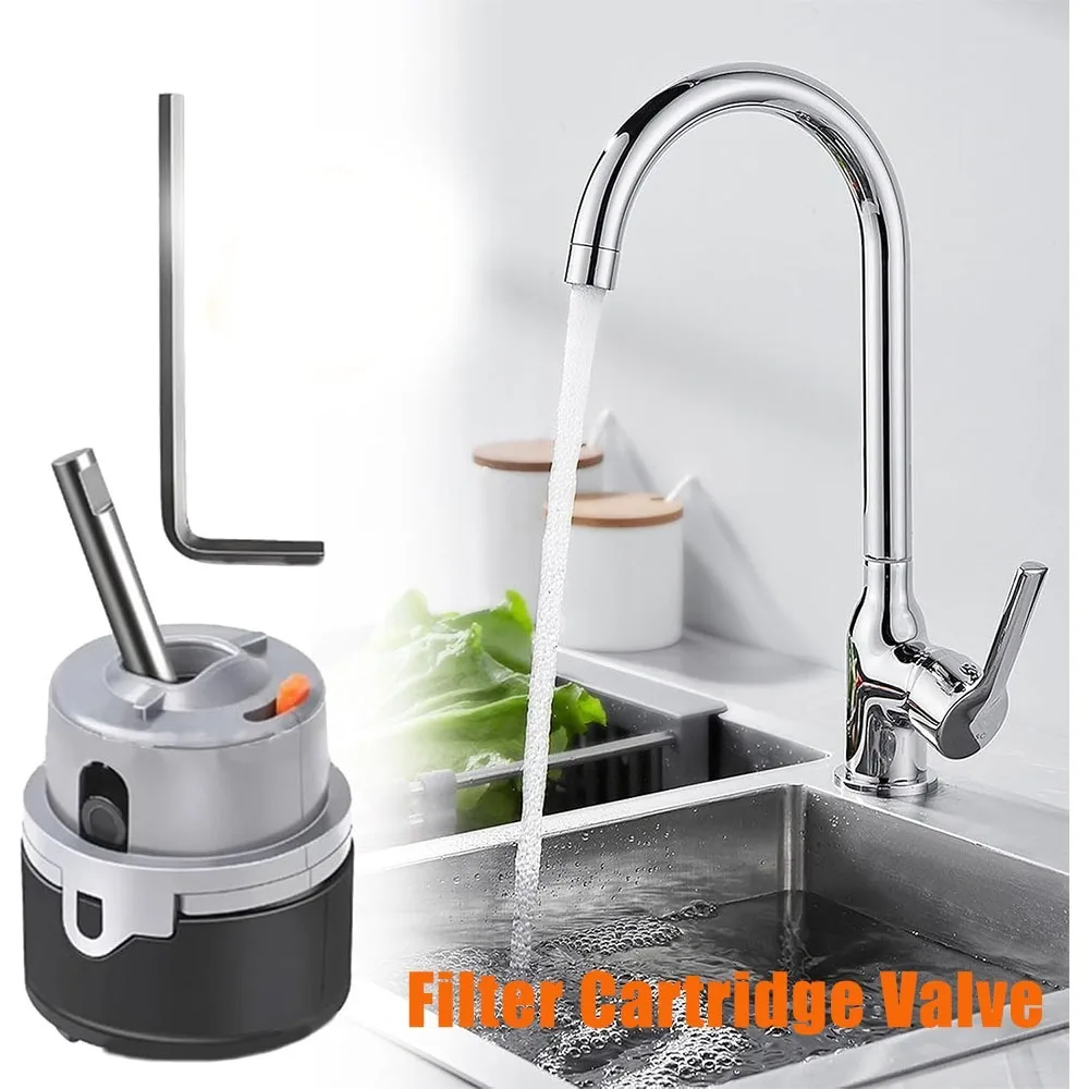 

Replacement Filter Cartridge Valve suitable for DST Single Handle Kitchen and Toilet Faucet with Included Wrench for Toilet Seat