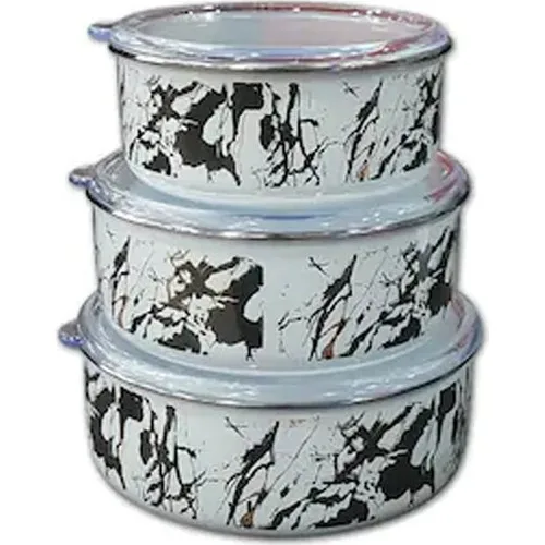 Acar Kitchen pcs set Marble Patterned Vacuum Storage Container