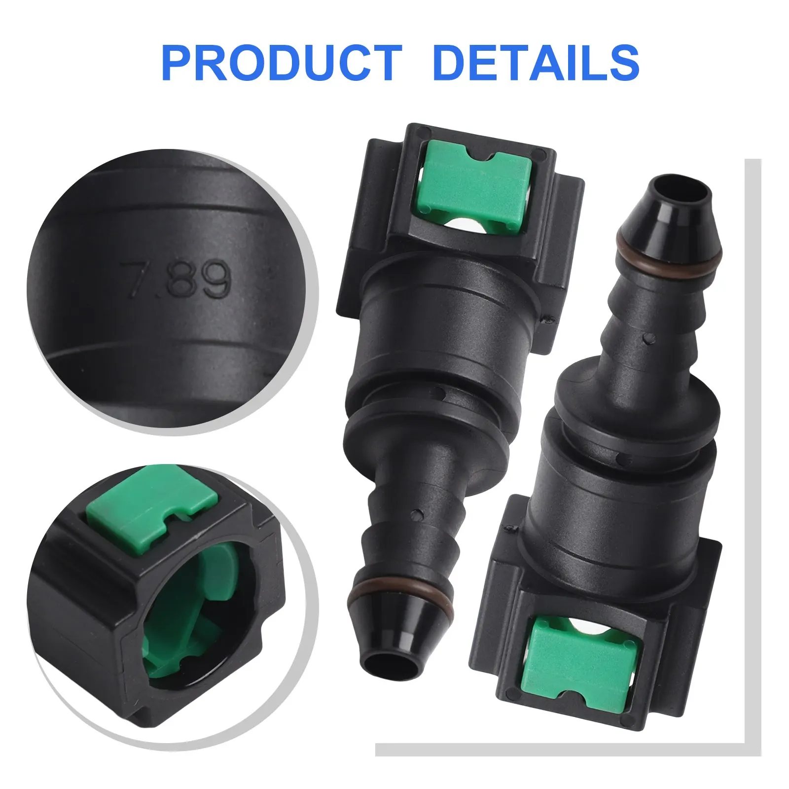 

2 PCS Car Auto Fuel Line Connectors Plastic Quick Connect Female 5/16 SAE to Male 5/16 Barb Tube Suitable for Various Setups
