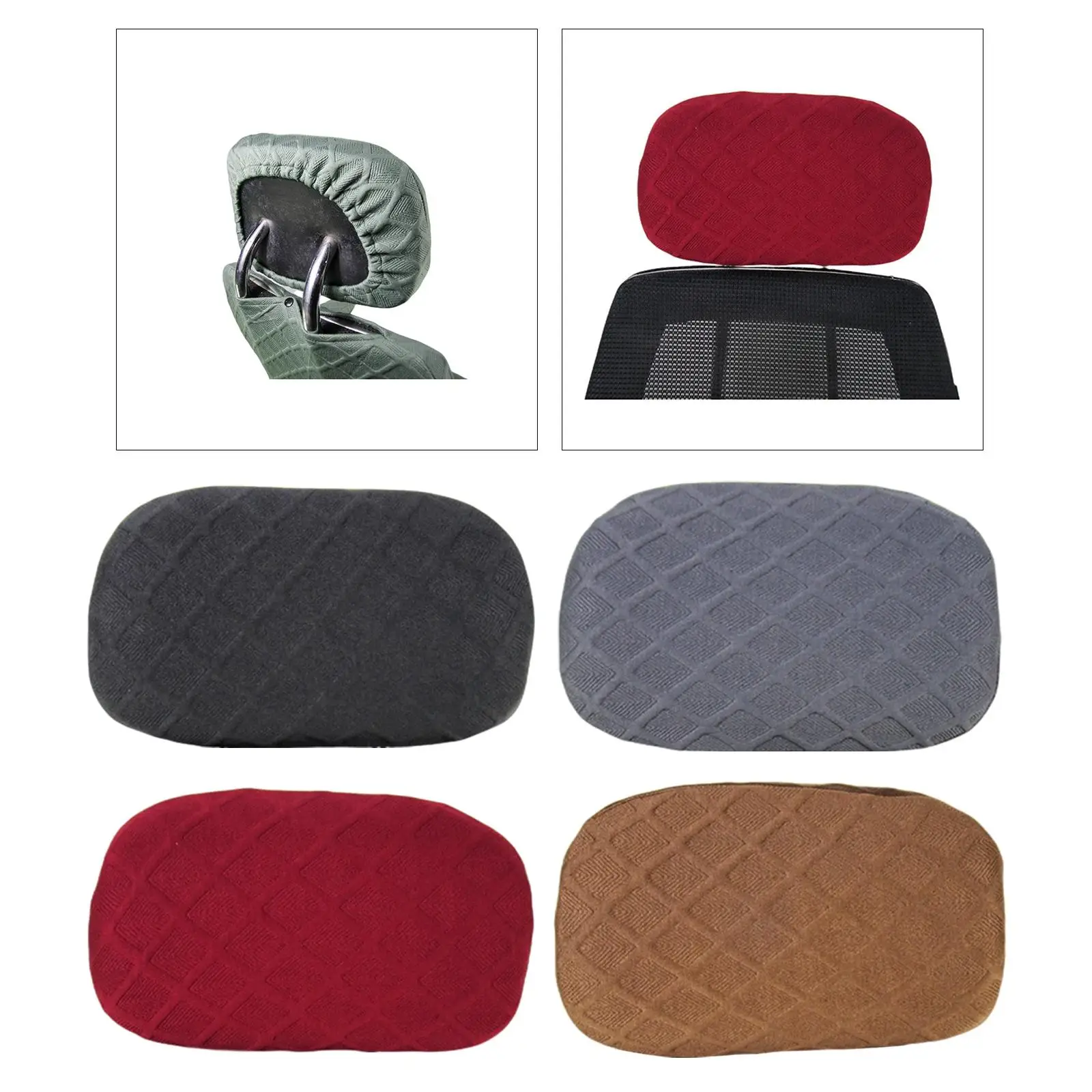 Office Chair Head Pillow Covers Stretch Fitted Gaming Chair Headrest Pillow Covers Desk Chair Pillow Cover for Chair Protection