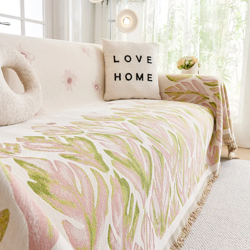 Four Seasons Universal Chenille Flower Sofa Scarf Modern Simple 2025 New One-Slice Full-Inclusive Sofa Cover Clothing Scarf