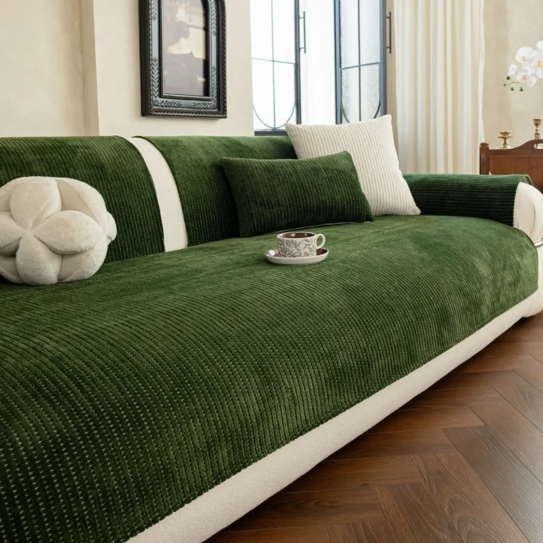 Cotton Linen Sofa Cover Four Seasons Non-slip Sofa Cushion for Living Room Universal L Shaped Couch Slipcover Home Decor
