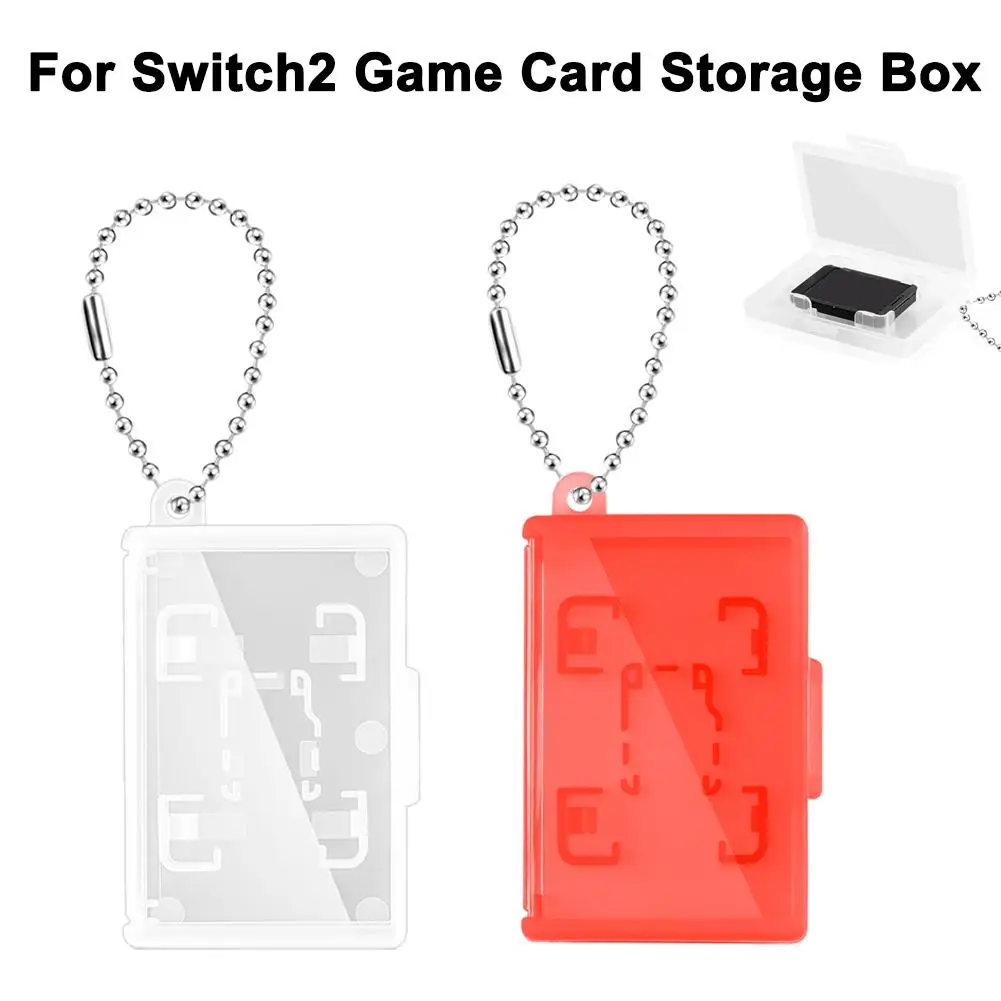 Portable Mini Clear Game Card Case Keychain Anti-lost Anti-scratch Gaming Cards Storage Box for SWITCH Oled Card Storage Bo N2W6