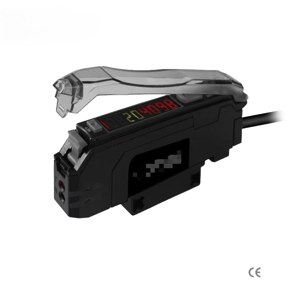 GF8R Optical Sensor Fast Response Fiber Optic Amplifier Double Segment Display Red LED NPN Light-On Dark-On Small Size