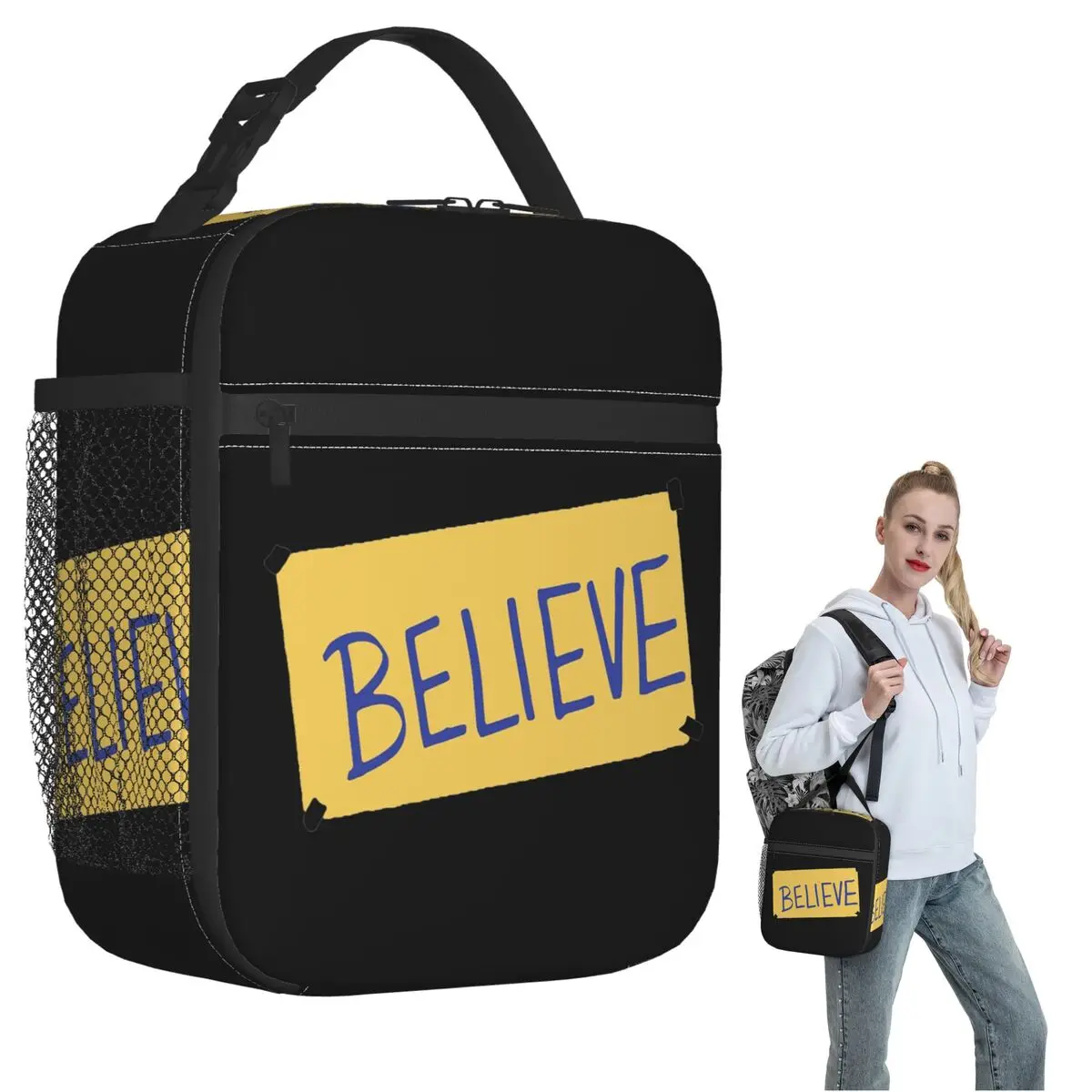 

BELIEVE-TED Insulated Lunch Bag for Women Children Portable Food Boxes Thermal Lunch Box Tote