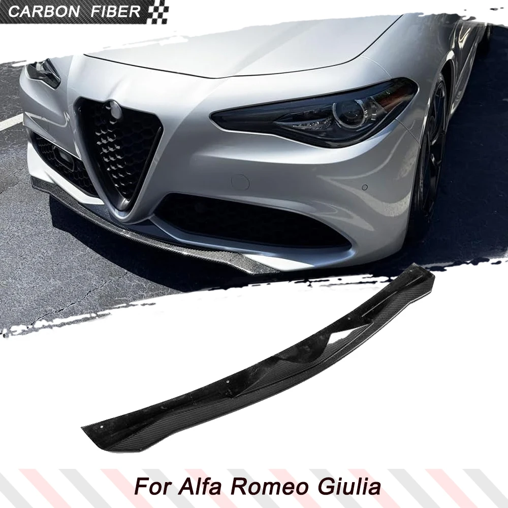 Car Front Bumper Lip Chin Splitters Apron Cupwings for Alfa Romeo Giulia Base Sedan/ Sport 4-Door 2015-2020 Carbon Fiber