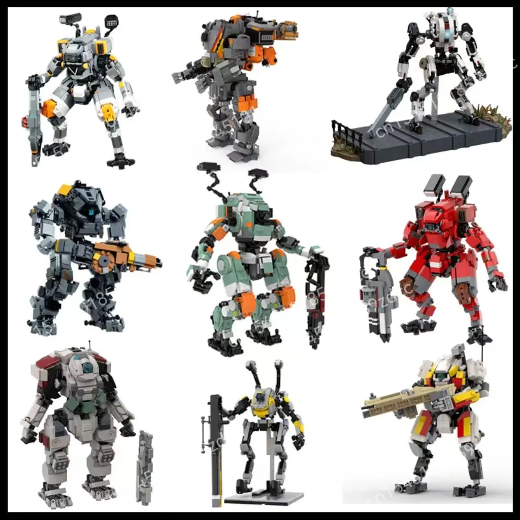 MOC Game Titanfalled Pioneer Ronin-Class Mecha Robot Model Building Block Set Constructor Vanguard Military Robot Brick Toy Gift