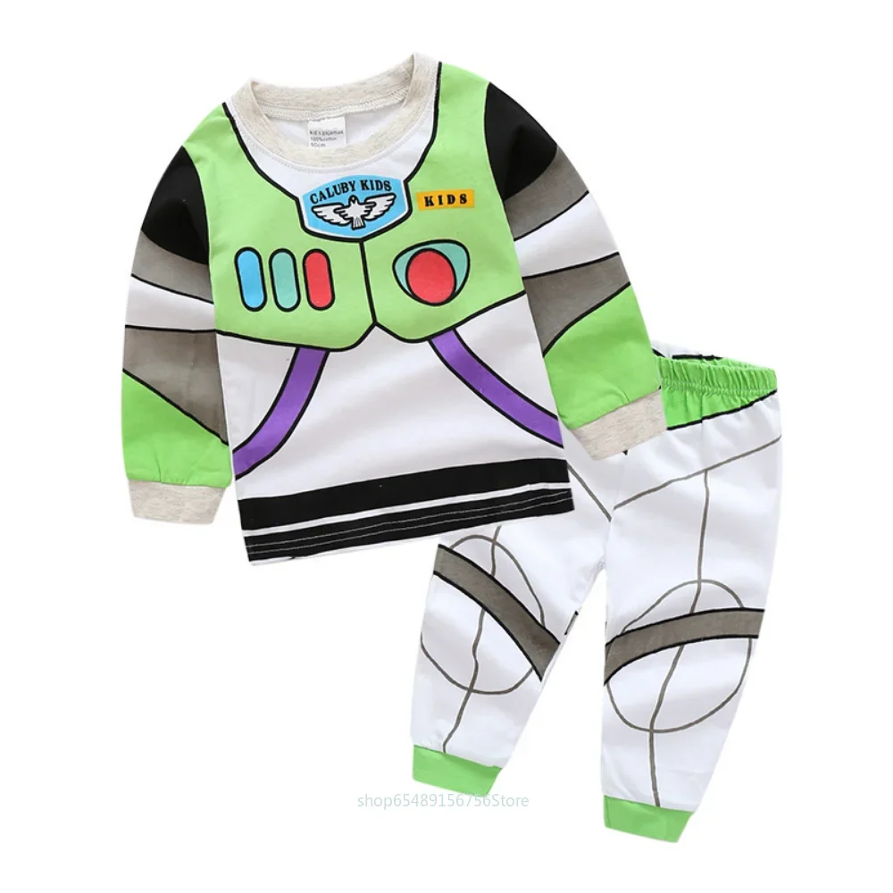 Ensemble de pyjama en coton Toy Story pour enfants, vêtements de nuit pour bébés garçons et filles, Buzz Lightyear Woody, printemps et automne