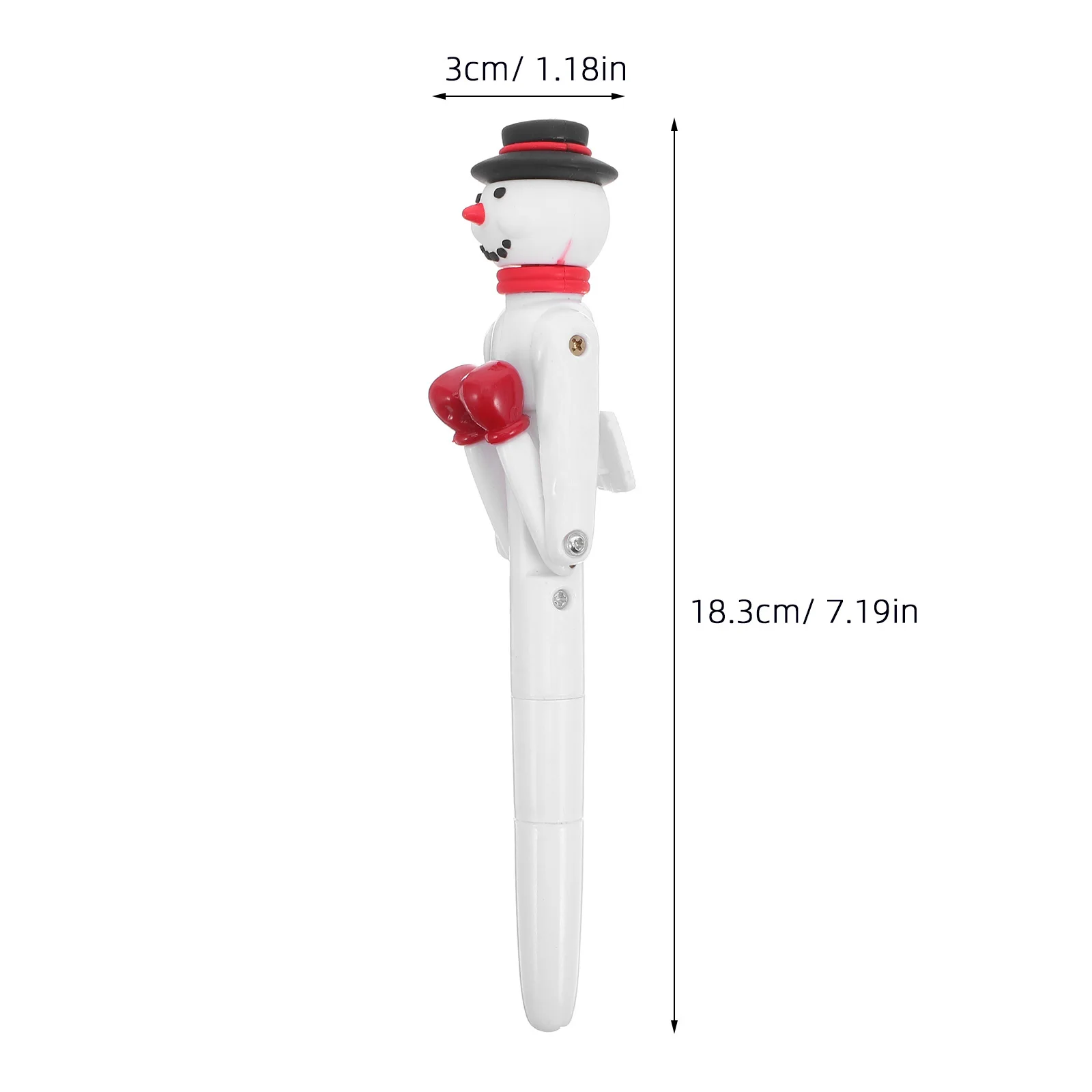 4 قطعة سنومان الملاكمة أقلام حبر جاف مضحك عيد الميلاد حبر جل حفلة عيد الميلاد تفضل التفاعلية اللكم الأسلحة الضغط الكتابة القلم