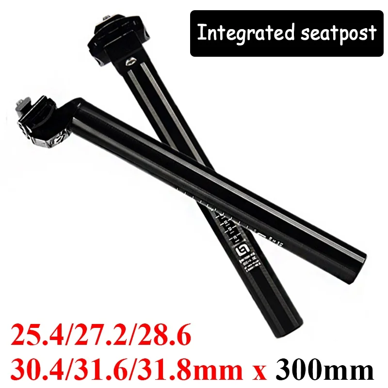 25.4 MTB Seatpost Aluminum Alloy Bike Seat Tube 300MM High Strength Matter Black Mountain Bike Seat Post 27.2 28.6 30.4 31.6MM