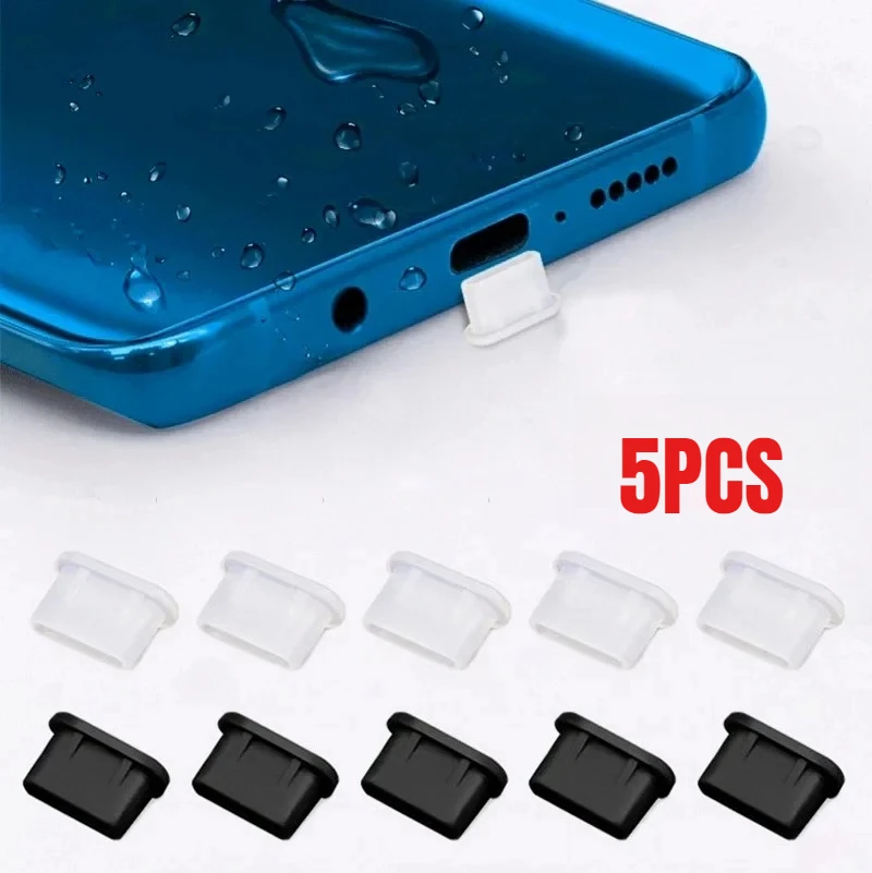 Type-C Silicone Dust Plugs Phone USB Charging Port Protector Cover Type C Anti-dust Cap for Samsung Xiaomi Huawei