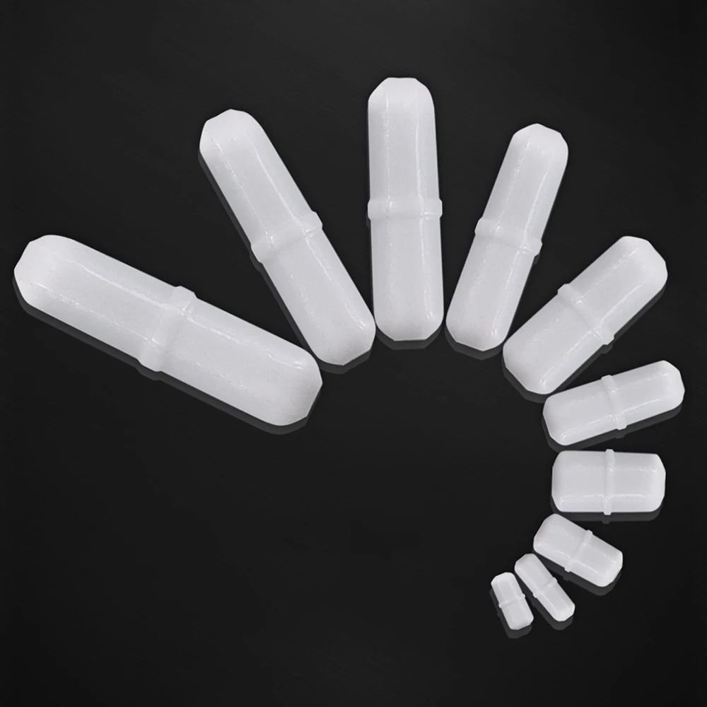 1/5/10/20/50/100 peças barra agitadora magnética ptfe agitador magnético tipo-b barras de agitação misturador para suprimentos de laboratório