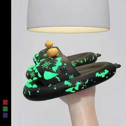 Women Cool Halloween Luminous Shark Slippers Men Bedroom Non-slip Sandals Couple Outside Thick Slides Adults Creative EVA Shoes