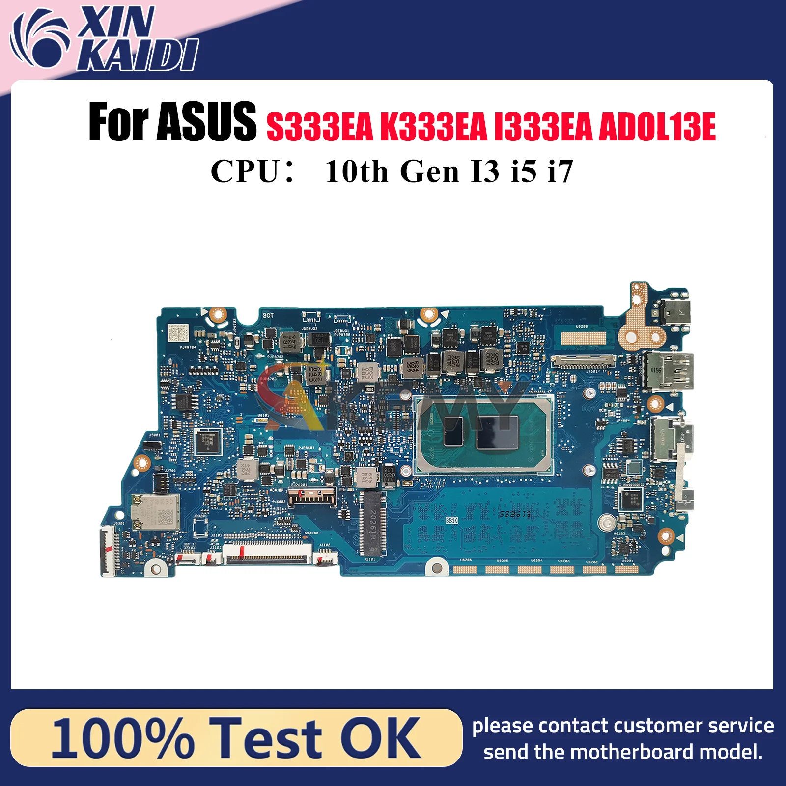 

X321EA Материнская плата для ноутбука ASUS VivoBook X321E K333EA I333EA X321EA S333EA ADOL13E Материнская плата для ноутбука 10-го поколения I3 i5 i7