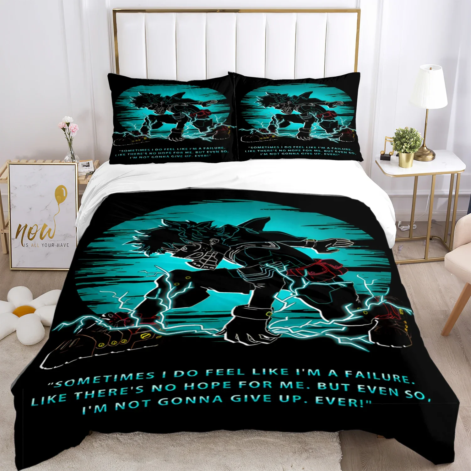 

My Hero Anime Print Three Piece Bedding Set Fashion Children or Adults for Beds Quilt Covers Pillowcases Bedding Set Gift