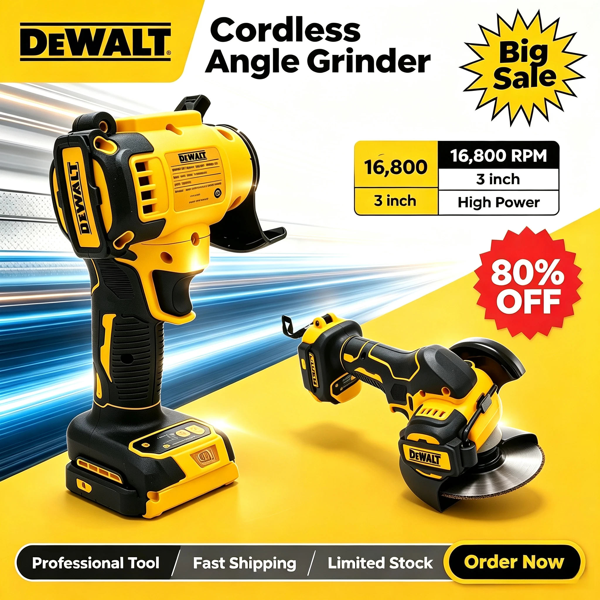 Woodworking Ai - DEWALT Cordless Angle Grinder 3 Inch