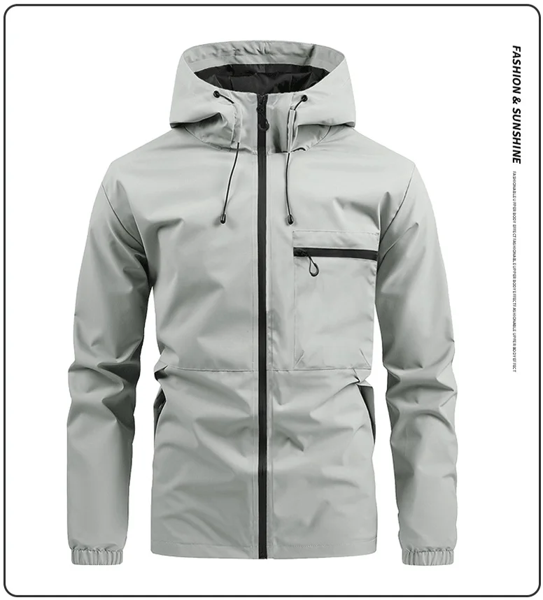 

Hiking Outdoor Jackets Men Fashion Outdoor Waterproof Coat Male Windproof Hooded Windbreaker Coats Spring Autumn Casual Jacket