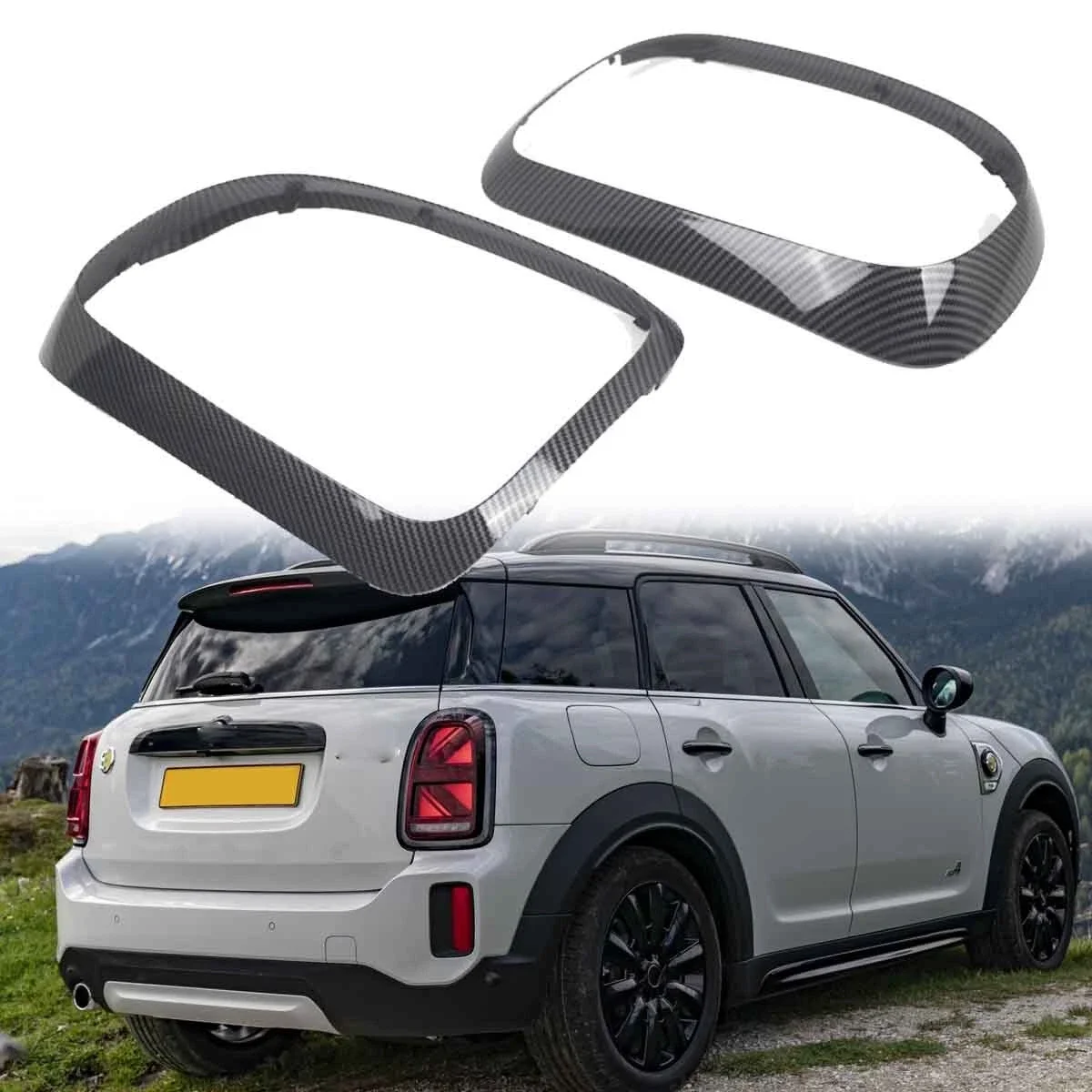 

Карбоновая накладка на задний фонарь для BMW Mini Cooper Countryman F60 2015-2019, рамка заднего фонаря 51712414989 51712414990