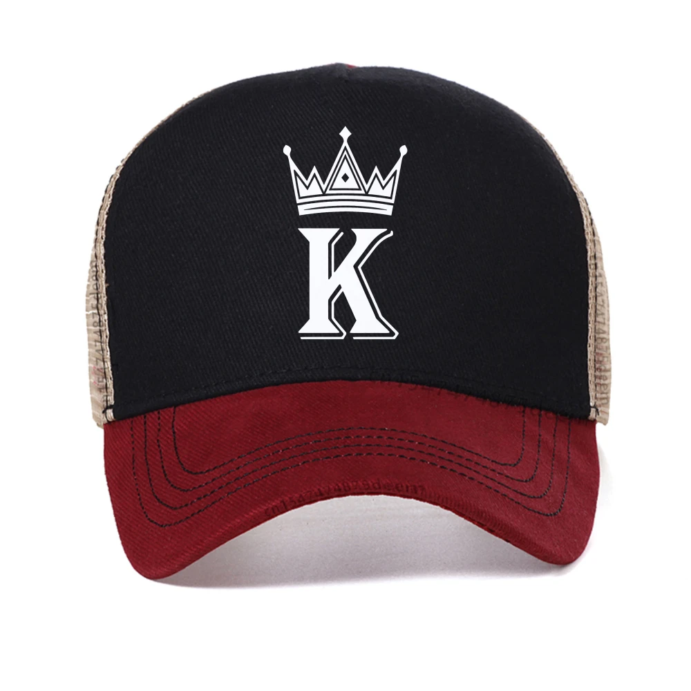 

KING With Crown print baseball cap Summer Breathable mesh Snapback hats men women fashion Hip Hop hat Adjustable Visor hat