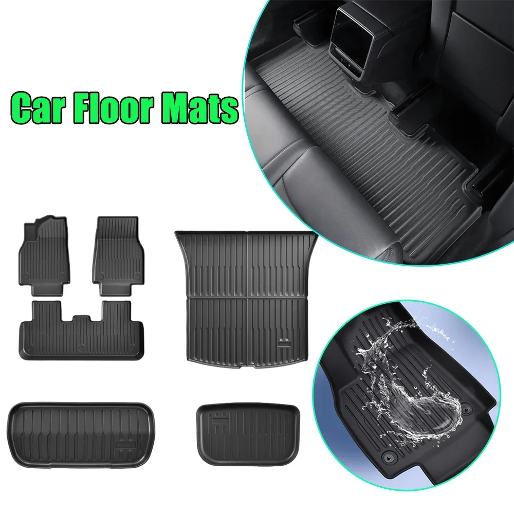 

Усиленные всепогодные коврики TPE и вкладыш в багажник для Tesla Model Y 2025-2026, 3D, на заказ, без запаха, экологичные