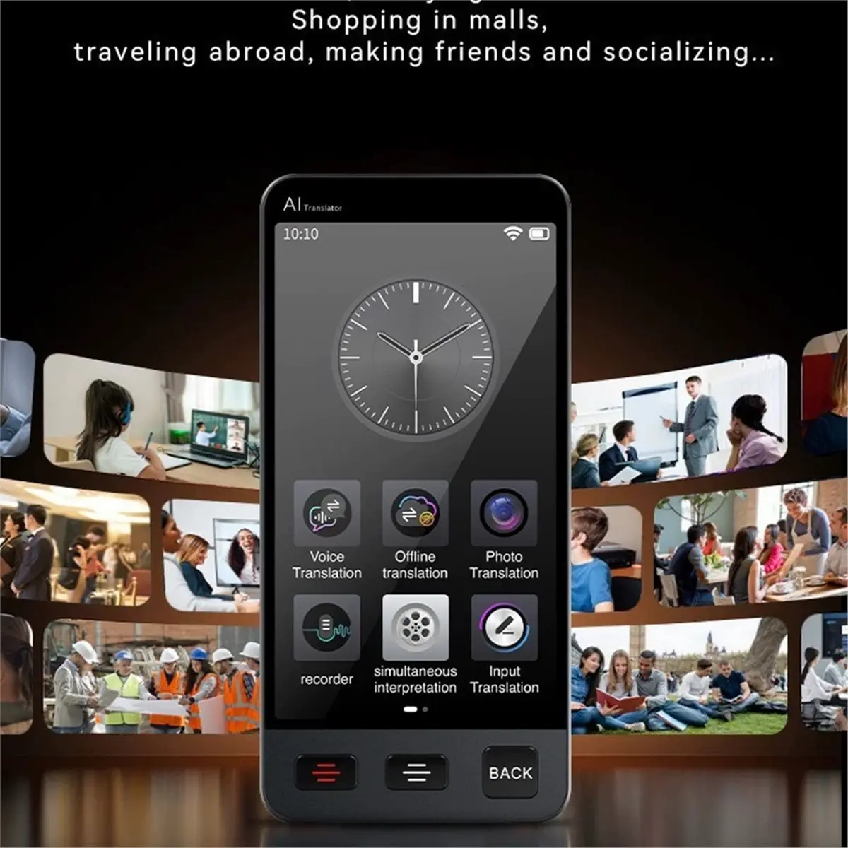 Portable Language Translator Device 142 Languages Voice Translation 19 Offline Translation Mode for International Travel