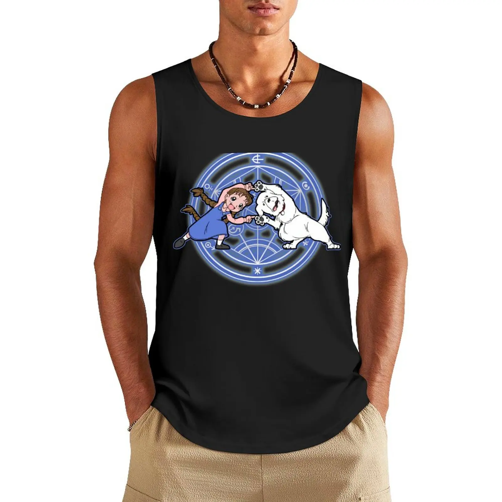 

Fullmetal Fusion Alchemist Tank Top cotton t-shirts man Men's gym clothing