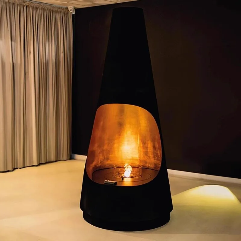 Customized Custom Flying Saucer Art Hanging Suspension Electronic Simulation Furnace Hanging Alcohol Atomization Wood Burning