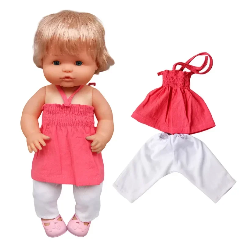 Pakaian Boneka Bayi 35 Cm Rompi Bertali untuk Aksesori Baju Boneka Nenuco Ropa Y Su Higita 40Cm