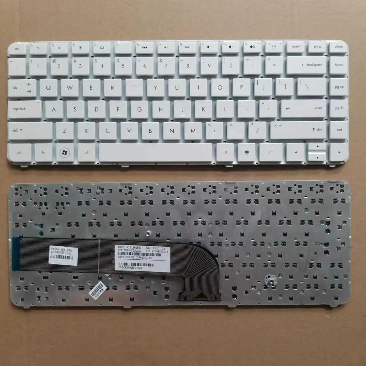 New English Keyboard For HP Pavilion DV4-5000 DV4-5100 DV4-5a00 DV4t-5100 Series US Laptop Keyboard White No Frame V131662BS1