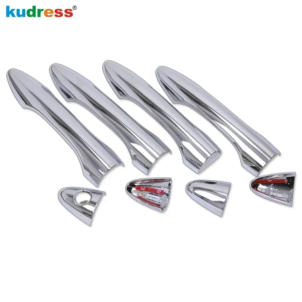 غطاء مقبض الباب الكسوة لشركة هيونداي توكسون IX35 2010 2011 2012 2013 2014 كروم اكسسوارات السيارات الجانب مقبض الباب السلطانية كوب تراكب