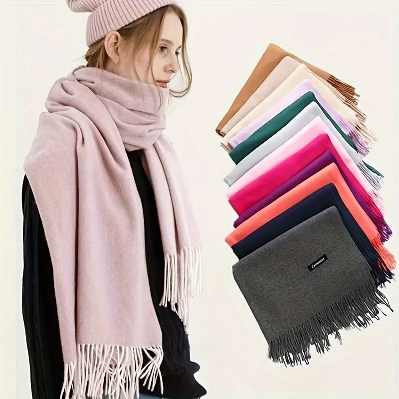 Women's Scarf Pashmina Shawls and Wraps for Evening Dresses Travel Office Winter Wedding Cashmere Feel Large Scarves