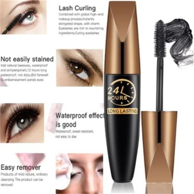 InjFiber-Mascara 8D waterproof pour extension de cils, 1 pièce, noir, optique, bigoudi, cosmétiques, maquillage des yeux