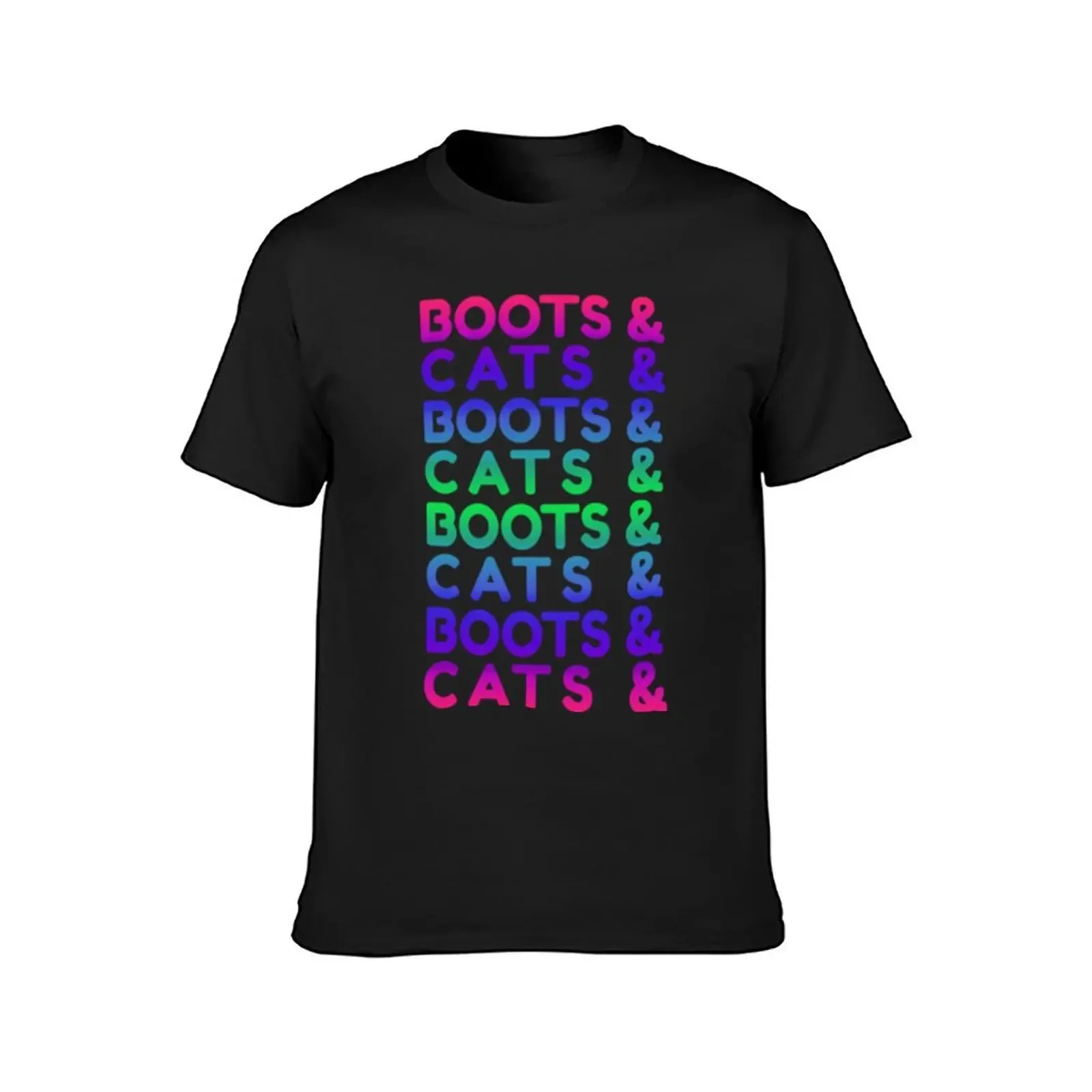 Edm Rave Boots And Cats Gift T-Shirt oversized graphic tee anime tshirt street wear clothes for men