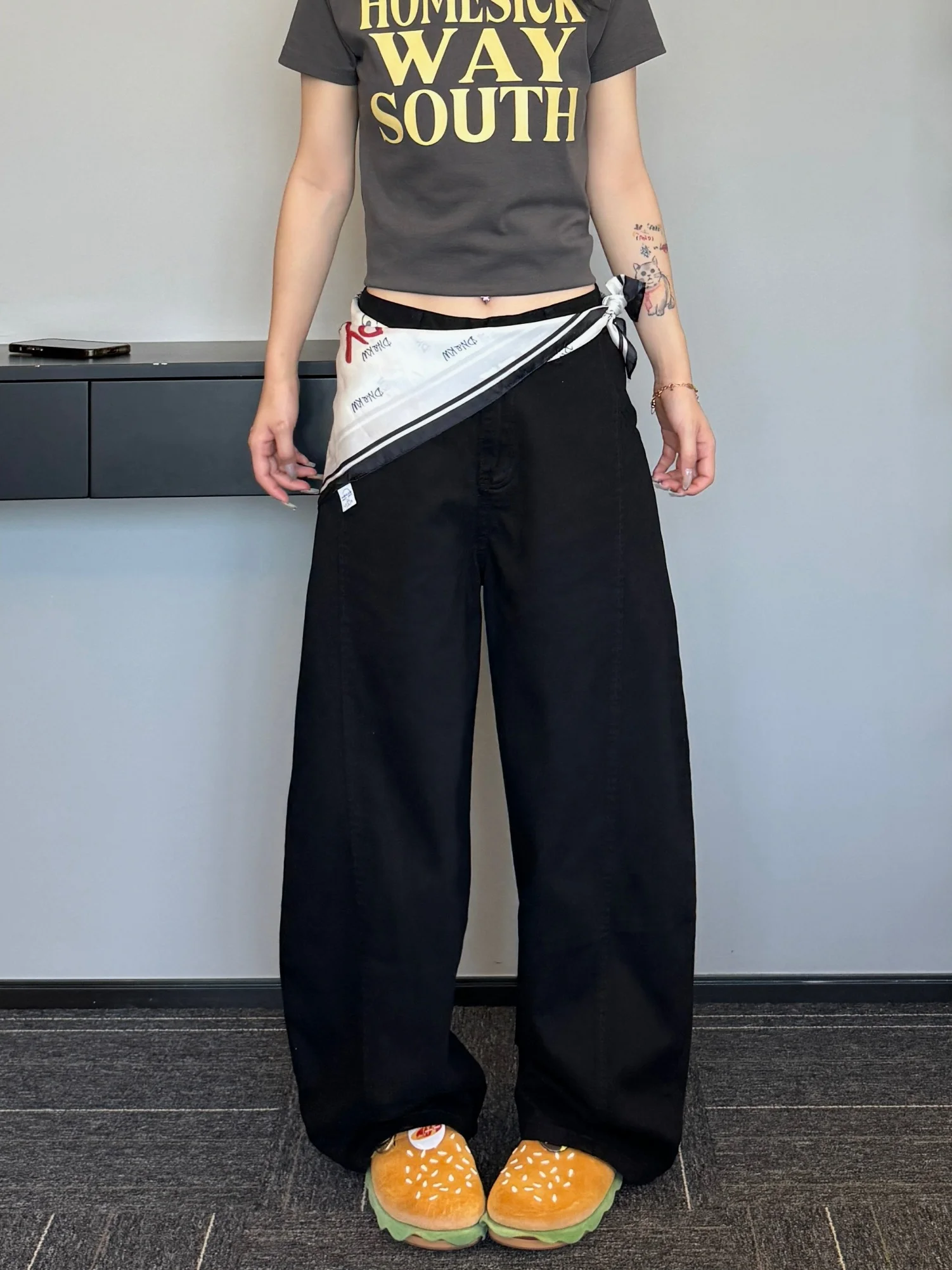 

MGJM American Sle Summer Casual Pants Loose Fit Men Women Knife Workwear Long Trousers Trendy Youth Active Sle